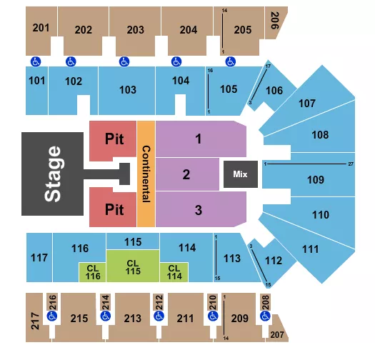 BRAD PAISLEY Seating Map Seating Chart
