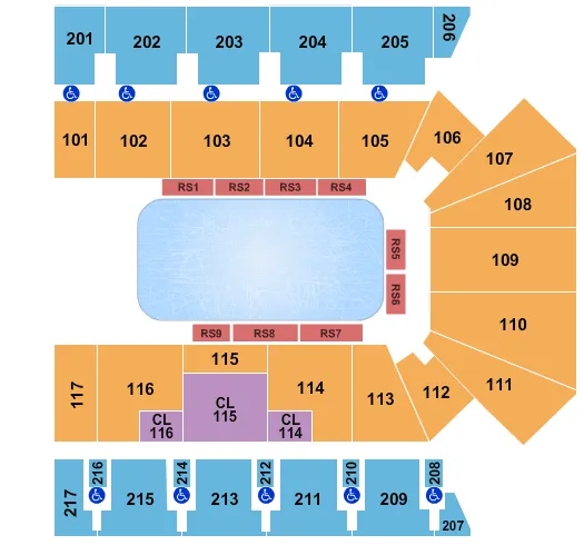 DISNEY ON ICE 1 Seating Map Seating Chart