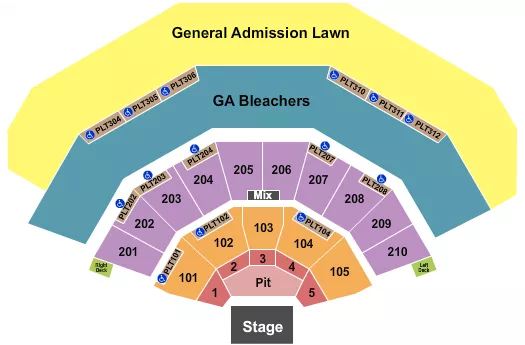 ENDSTAGE PIT FULL GA BLEACH Seating Map Seating Chart