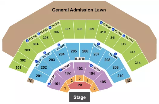 ENDSTAGE PIT Seating Map Seating Chart