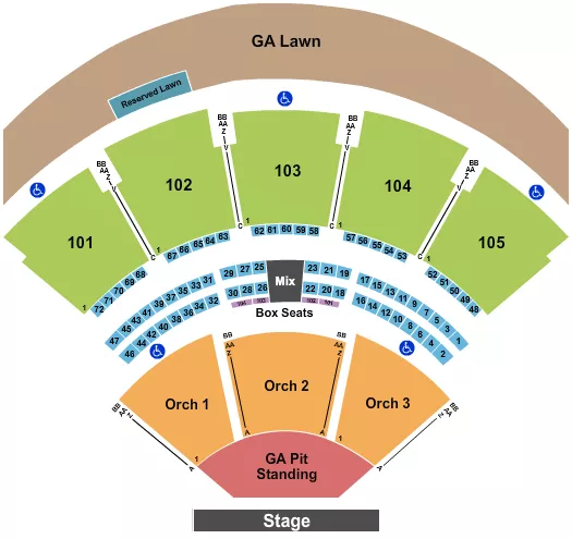 ENDSTAGE GA PIT 3 Seating Map Seating Chart