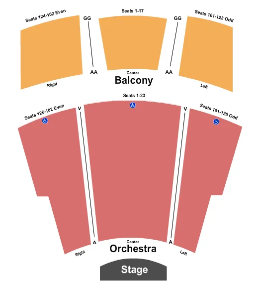 END STAGE Seating Map Seating Chart