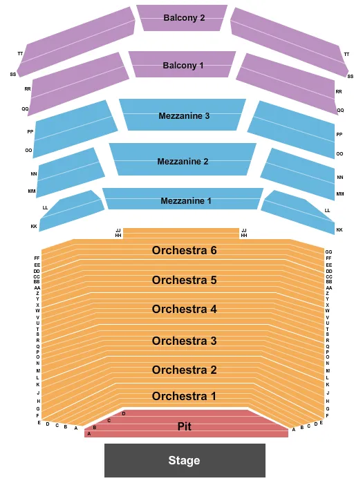 ENDSTAGE 2 Seating Map Seating Chart