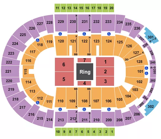 BOXING Seating Map Seating Chart