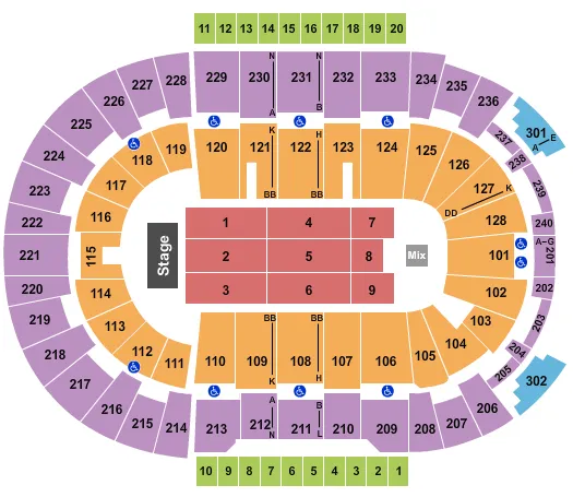 JEFF DUNHAM 2 Seating Map Seating Chart