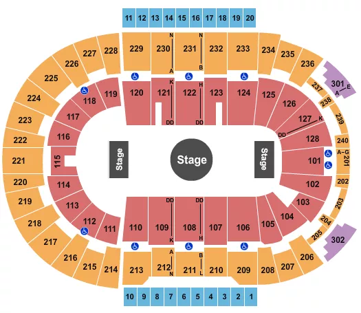 RINGLING BROS Seating Map Seating Chart