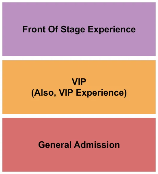 GA VIP FRONT STAGE Seating Map Seating Chart
