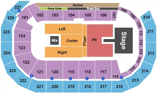 PARKER MCCOLLUM Seating Map Seating Chart