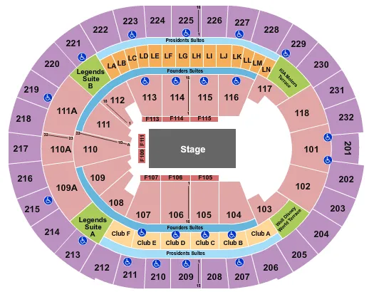 DISNEY ON ICE 2 Seating Map Seating Chart