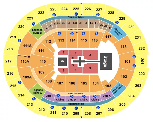 TOBYMAC Seating Map Seating Chart