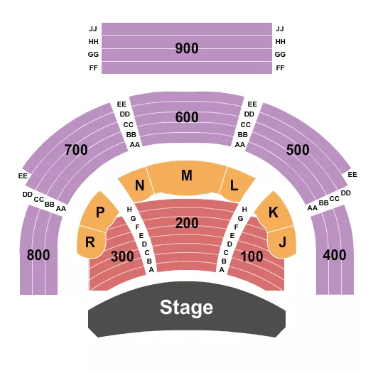 END STAGE Seating Map Seating Chart