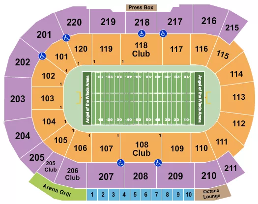 FOOTBALL Seating Map Seating Chart