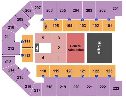 ENDSTAGE 3 Seating Map Seating Chart