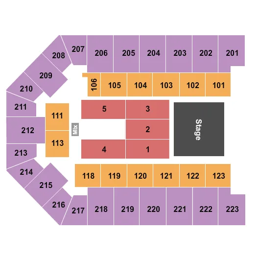 ENDSTAGE 4 Seating Map Seating Chart