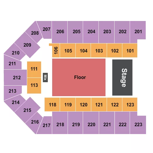 ENDSTAGE GA FLOOR 2 Seating Map Seating Chart