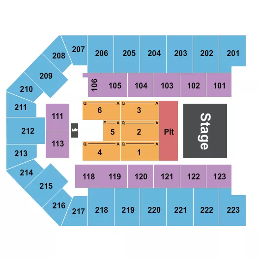 ENDSTAGE GA PIT 3 Seating Map Seating Chart