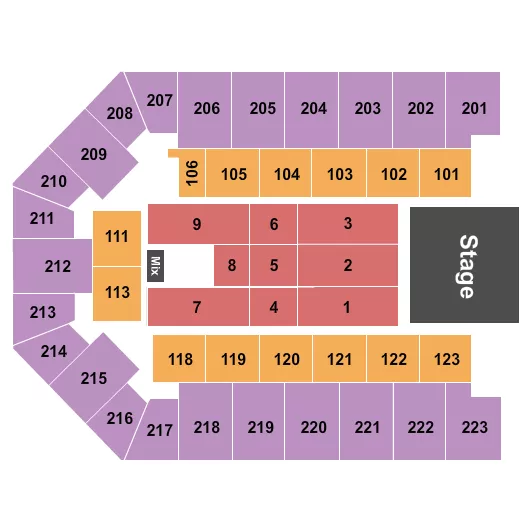 GODSMACK Seating Map Seating Chart