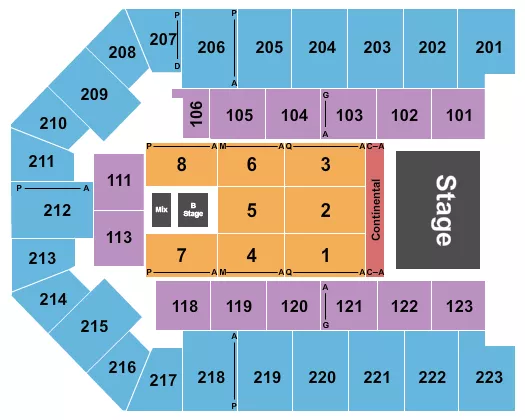 SUGARLAND Seating Map Seating Chart