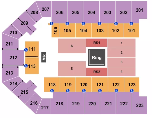 WRESTLING 2 Seating Map Seating Chart