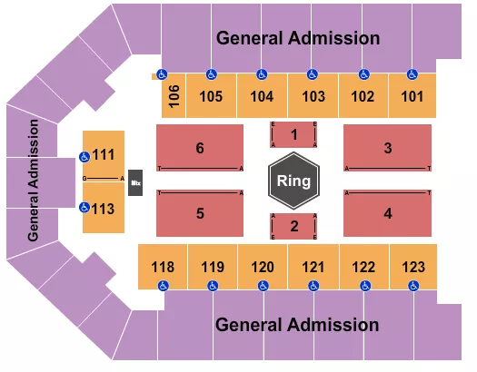 WRESTLING Seating Map Seating Chart