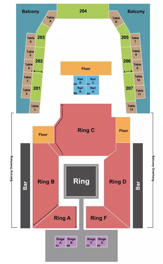 BOXING Seating Map Seating Chart