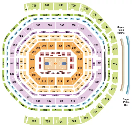 BASKETBALL Seating Map Seating Chart