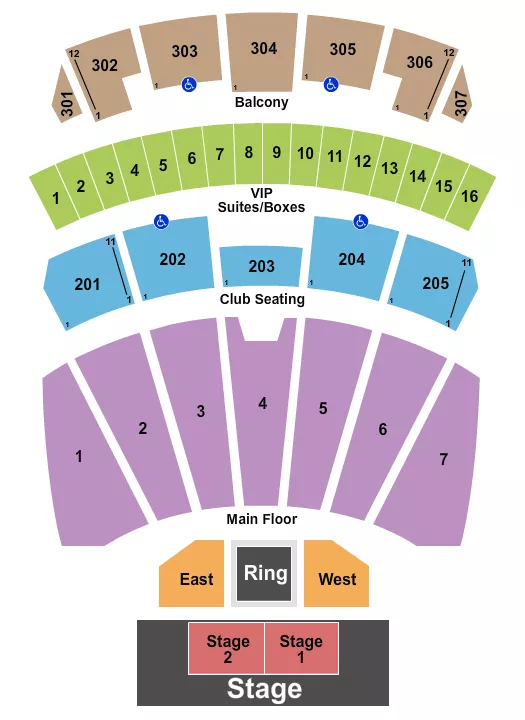 BOXING Seating Map Seating Chart
