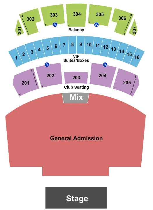 ENDSTAGE GA Seating Map Seating Chart
