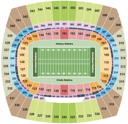 FOOTBALL Seating Map Seating Chart