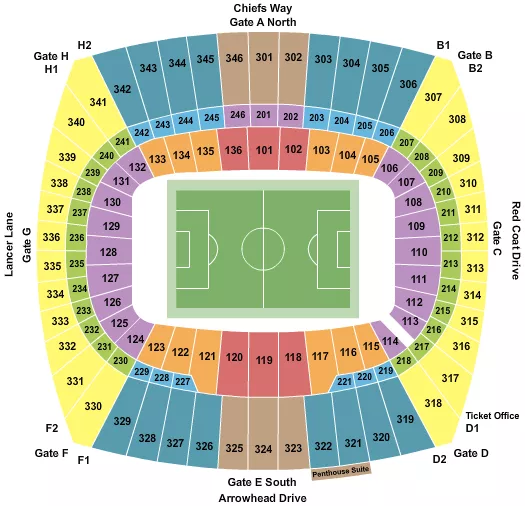 SOCCER Seating Map Seating Chart