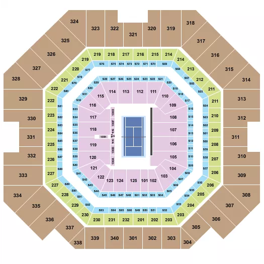 TENNIS US OPEN Seating Map Seating Chart