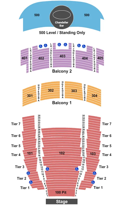 THE MIDLAND THEATRE MO ENDSTAGE 2 Seating Map Seating Chart