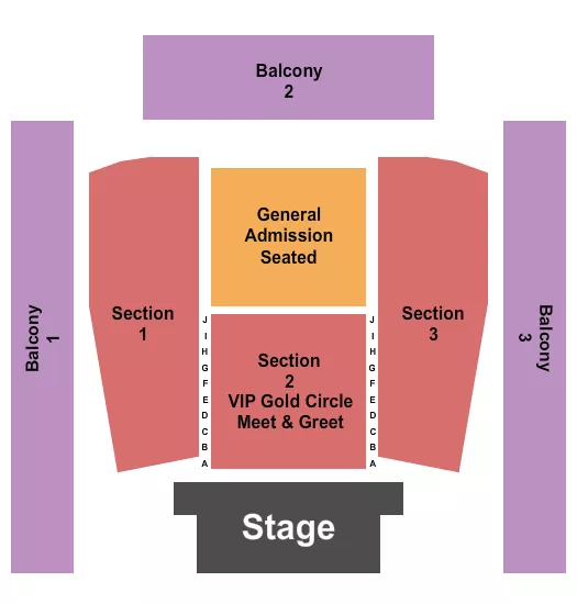 ENDSTAGE GOLD CIRCLE Seating Map Seating Chart