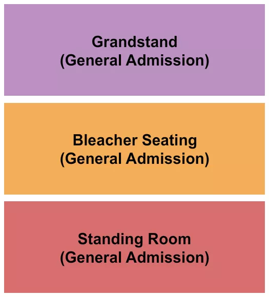 GRANDSTAND BLEACHER SRO Seating Map Seating Chart