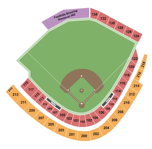 ATHLETIC PARK WI BASEBALL 2020 Seating Map Seating Chart