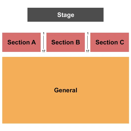 END STAGE Seating Map Seating Chart