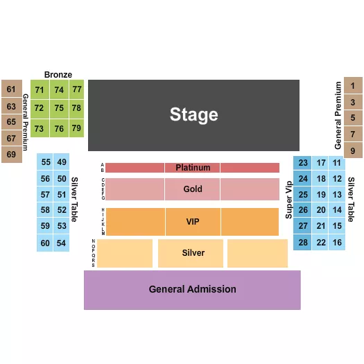 PLAT GOLD SILVER FLOOR 2 Seating Map Seating Chart
