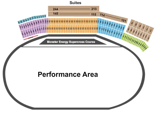 SUPERCROSS Seating Map Seating Chart