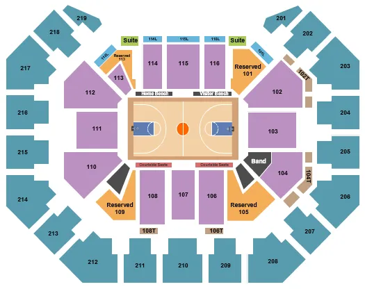 BASKETBALL Seating Map Seating Chart