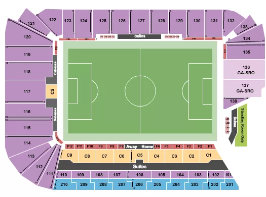 SOCCER 2 Seating Map Seating Chart