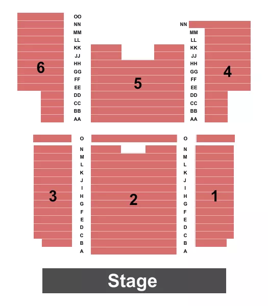 AUGUSTA HISTORIC THEATRE ARTS COUNCIL ENDSTAGE 2 Seating Map Seating Chart