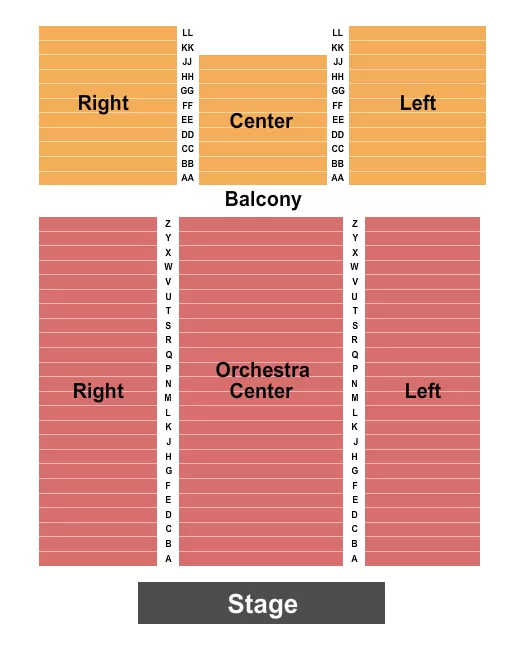 ENDSTAGE Seating Map Seating Chart