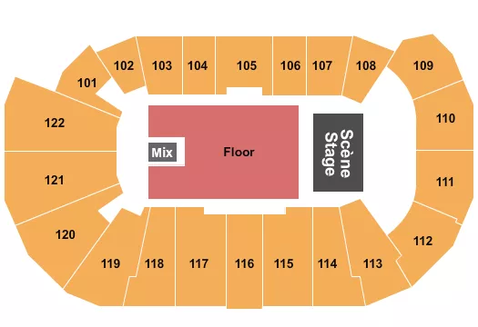 ENDSTAGE GA FLOOR 3 Seating Map Seating Chart