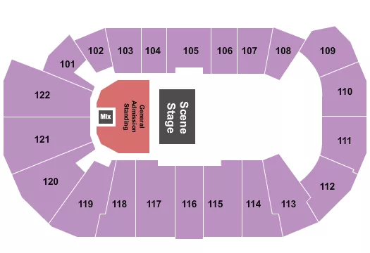 HALF HOUSE GA FLOOR Seating Map Seating Chart