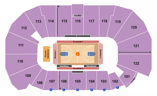 HARLEM GLOBETROTTERS Seating Map Seating Chart