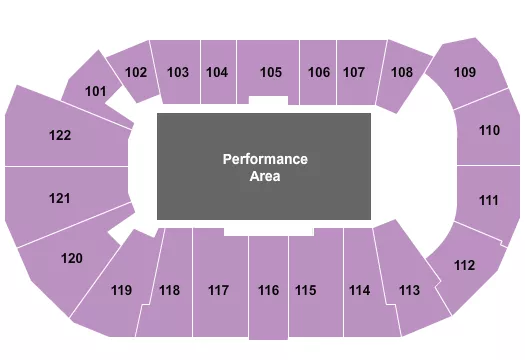 PERFORMANCE AREA Seating Map Seating Chart