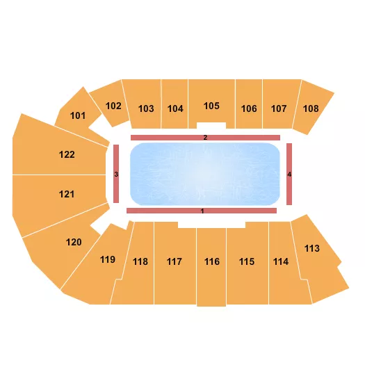 STARS ON ICE Seating Map Seating Chart