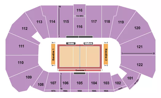 VOLLEYBALL Seating Map Seating Chart