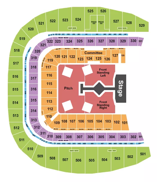 TAYLOR SWIFT Seating Map Seating Chart
