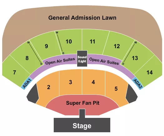 COUNTRY STAMPEDE Seating Map Seating Chart